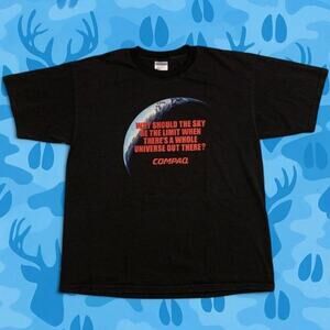 Rare Vintage Compaq "Whole Universe" T-Shirt Size XL